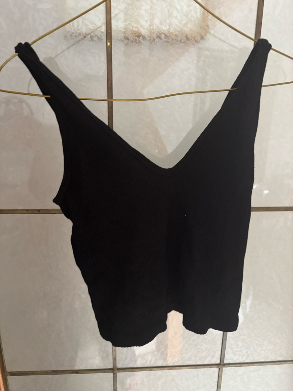 RIBBON LUXE V NECK RIBBED TANK TOP FROM PLENTY 19” PTP